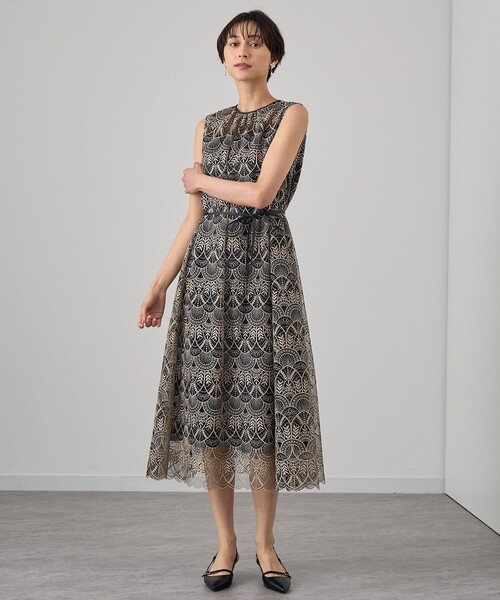 ANAYI（アナイ） ワンピース ラメチュールレーステントライン