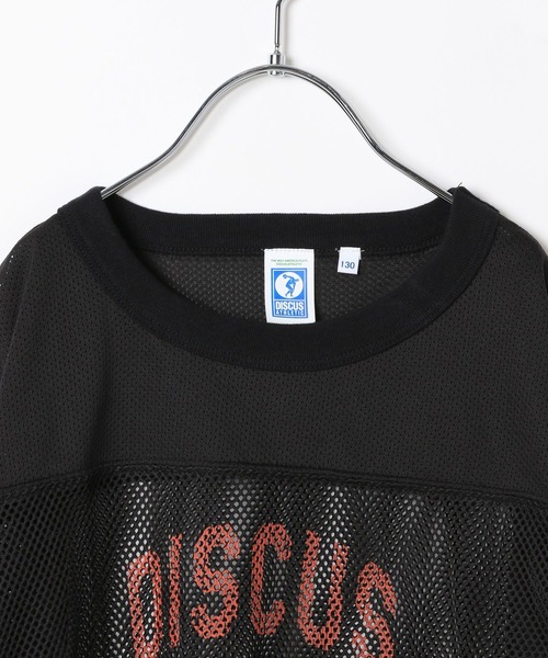 半袖Tシャツ ロゴ付き ブラックSサイズ LEPSIM tシャツ 「DISCUS/ディスカス」(KIDS)ロゴメッシュT