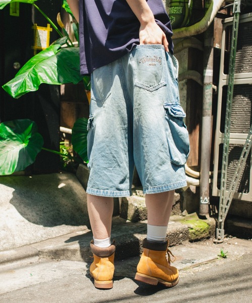 パンツ Denim half pants WudgeBoy パンツ Denim half cargo pants レディース メンズ