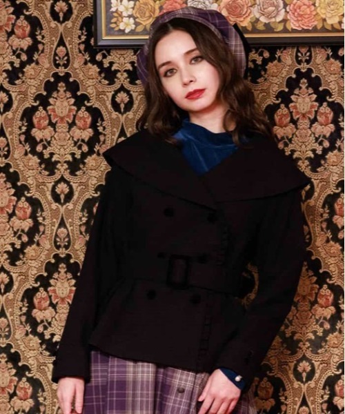 axes femme ジャケット テーラードジャケット セーラーカラーフレア 