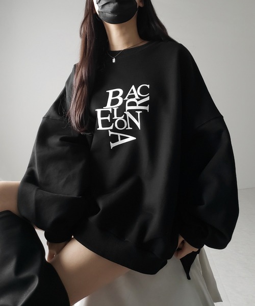 トレーナー スウェット 「 ２color 」BACロゴレタリングビッグスウェット ／ BAC logo lettering big sweatshir