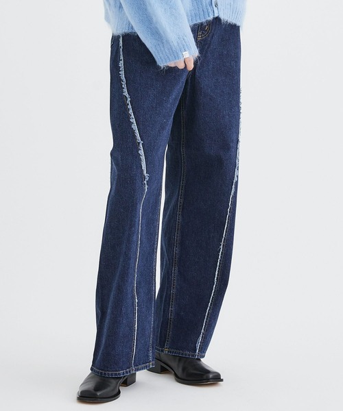 Jieda」 ダメージ加工デニムパンツ 1 インディゴブルー メンズ 