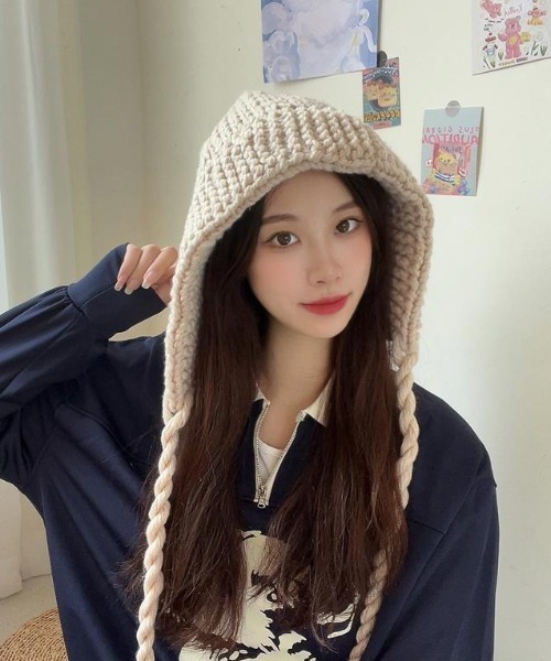 todayful バラクラバ　ブルー　ニットキャップ 楽天市場】【予約】 TODAYFUL トゥデイフル Hand Knit Balaclava