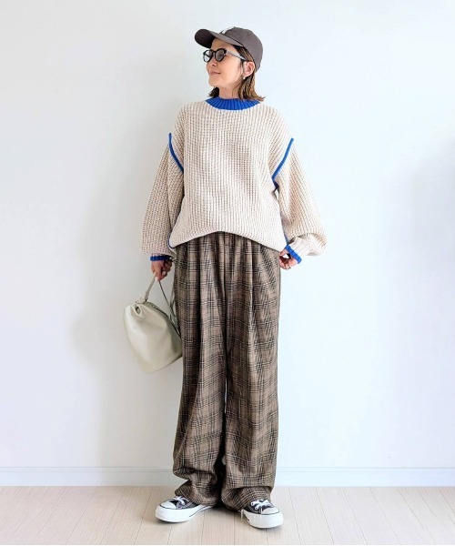 ニット セーター ７月27（日）発売/「 notch. by yui 」オーバーサイズバイカラーニット   2025A/W レディース notch.（ファッション） ニット セーター 7月27（日）発売