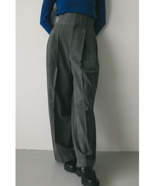 STYLEMIXER（スタイルミキサー） パンツ グレンチェックワイドパンツ