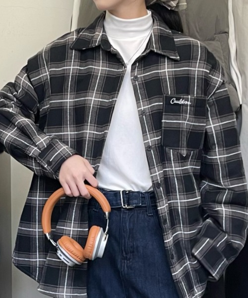 sakishimatokyo コート アウター コットンチェックシャツジャケット