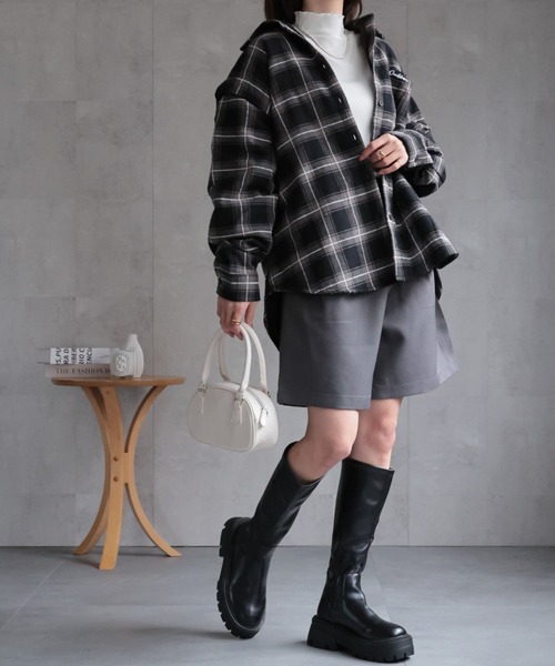 sakishimatokyo コート アウター コットンチェックシャツ sakishimatokyo コート アウター コットンチェックシャツ