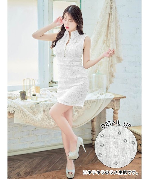 MDOLLY シャツドッキングチェックブロックドレス M DOLLY original* shirt docking check block dress/シャツ