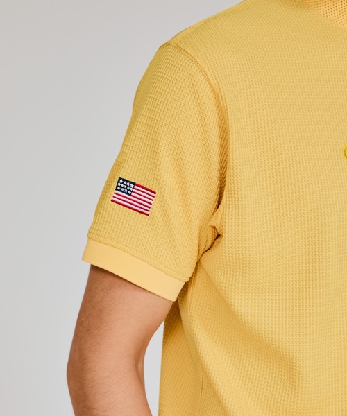 【未着用】 Champion メンズ 半袖 モックネック シャツ タグ付き S tシャツ 「Champion/チャンピオン」メンズ GOLF モックネック