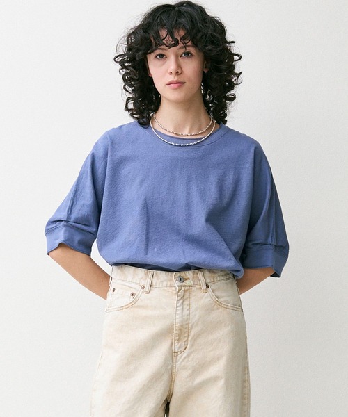 tシャツ スラブインレードルマンプルオーバー レディース