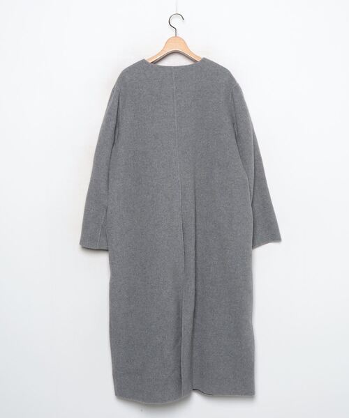 「Munich」 ノーカラーコート S グレー レディース_画像2