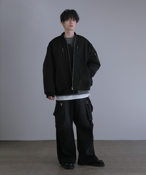 「LILL」 ブルゾン L ブラック メンズ_画像7