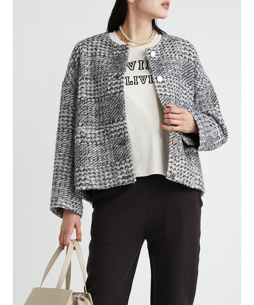 Mila Owen（ミラオーウェン） ツイードジャケット 0 ブラック