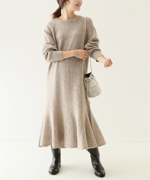 SLOBE IENA（スローブイエナ） ニットワンピース 38 ブラウン