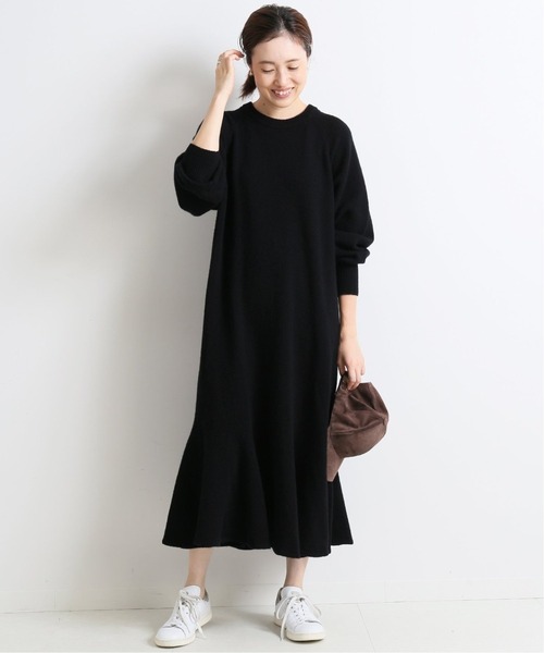 「SLOBE IENA」 ニットワンピース 38 ブラウン レディース_画像4