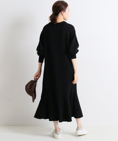 「SLOBE IENA」 ニットワンピース 38 ブラウン レディース_画像6