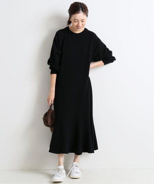 「SLOBE IENA」 ニットワンピース 38 ブラウン レディース_画像7