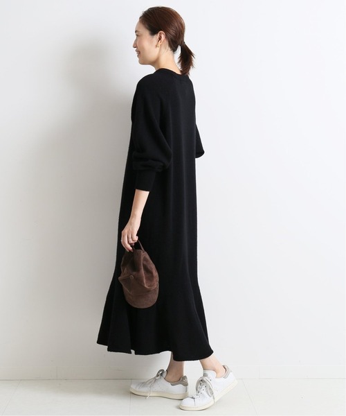 「SLOBE IENA」 ニットワンピース 38 ブラウン レディース_画像9