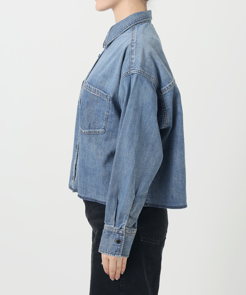 ✨未使用✨ ジャーナルスタンダード 25SS ライトオンスデニムクロップドシャツ 追加》ライトオンスデニムクロップドシャツ（シャツ／ブラウス