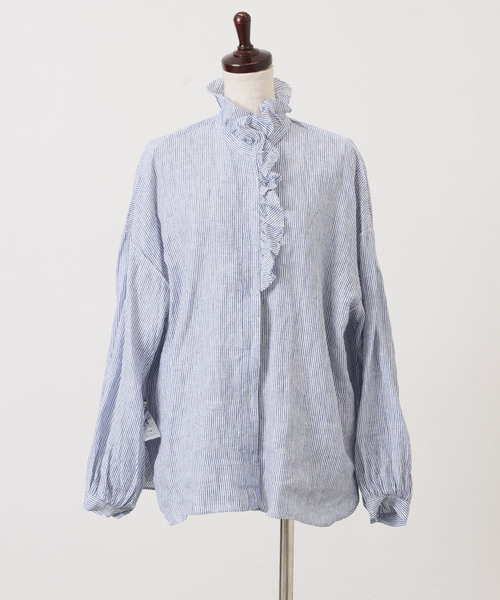 JOURNAL STANDARD LUXE ブラウス シャツ リネンストライプ