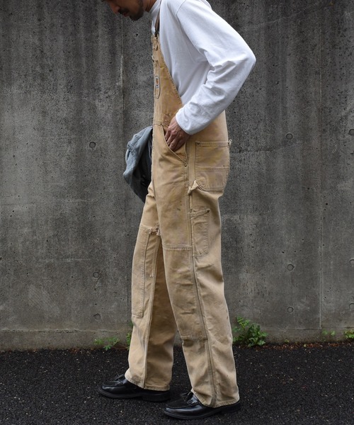 ★貴重★ Carhartt ビンテージ　サロペット　USA ダブルニー　1970 Carhartt オーバーオール サロペット 「ヴィンテージ古着」90's