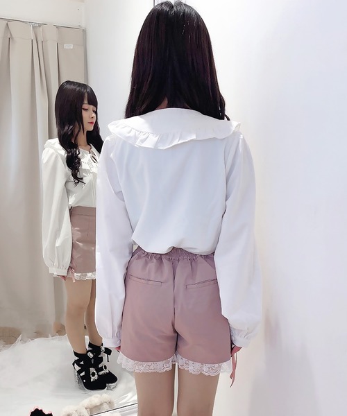 Swankiss - 新品♡ Swankiss スワンキス♡ブラウス　ホワイト Swankiss 「Swankiss」 長袖ブラウス FREE ホワイト レディース