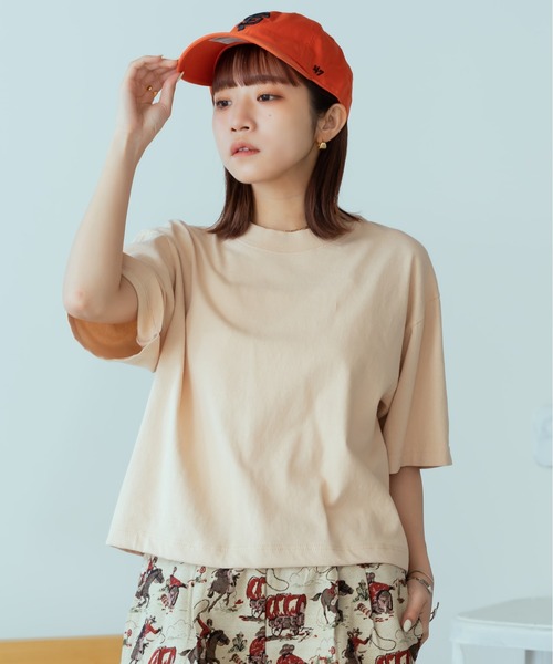 tシャツ LOS ANGELES APPAREL/ロサンゼルスアパレル 6.5OZ GARMENT DYE CREW NECK CROPPED TEE