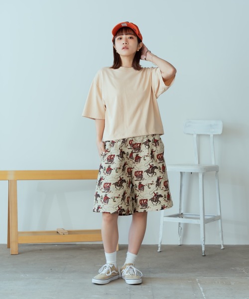 tシャツ LOS ANGELES APPAREL/ロサンゼルスアパレル 6.5OZ GARMENT DYE CREW NECK CROPPED TEE