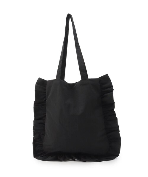 未使用　TO BE CHIC スターダストフリルトートバッグ ブラック THREE SQUARE]フリルサテントートバッグ(M) | KOBUNSHA SELECT SHOP