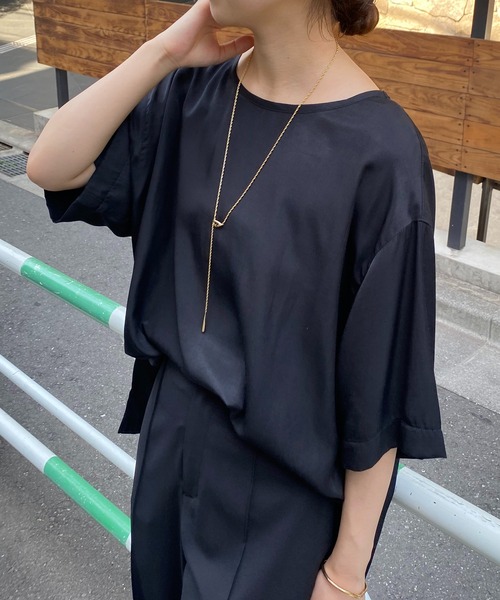 「COLLAGE GALLARDAGALANTE」 7分袖ブラウス FREE ブラック レディース