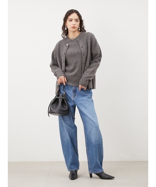 「Mila Owen」 加工デニムパンツ 1 ブラック レディース