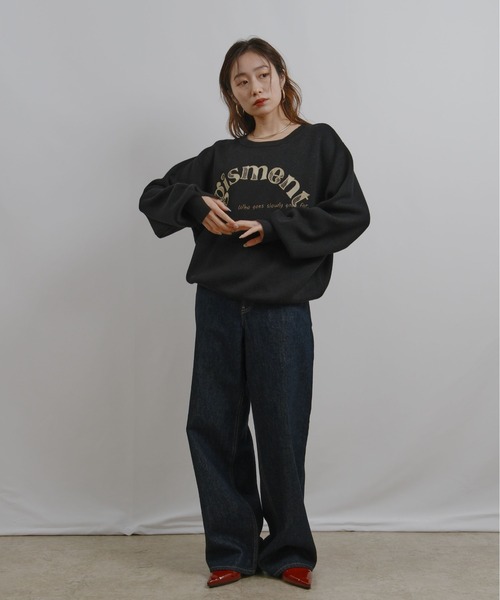 palm RICHE（ポームリシュ） ニット セーター 前後2way 刺繍ロゴニット