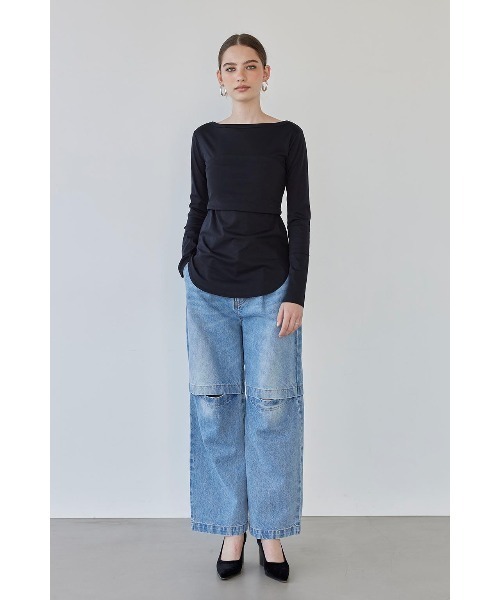 「ALEXIA STAM」 長袖カットソー S ホワイト レディース