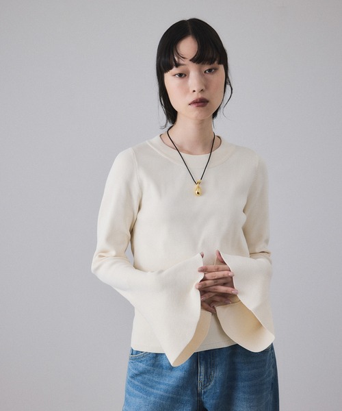 ADORE - ●2019SS/新品●ラッフルカフスニット ADAM ET ROPE' ニット セーター ボリュームカフスプルオーバー