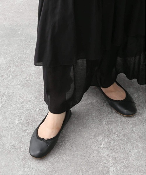 「SLOBE IENA」 バレエシューズ 24.5cm ブラック レディース