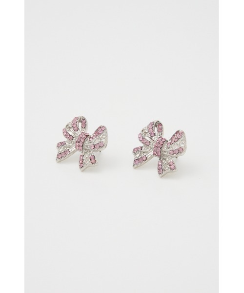 CCロゴ　リボン　ピアス キラキラ上品な SLY ピアス BIJOU RIBBON P/EARRING ビジュー リボンピアス