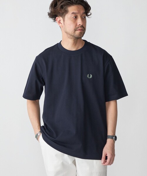 FRED PERRY（フレッドペリー） 半袖Tシャツ MEDIUM ネイビー メンズ