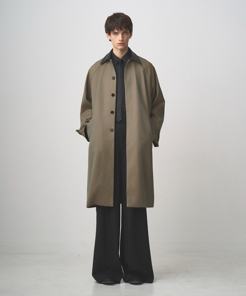 ステンカラーコート コート LEATHER - COLLAR BALMACAAN COAT メンズ レディースの画像