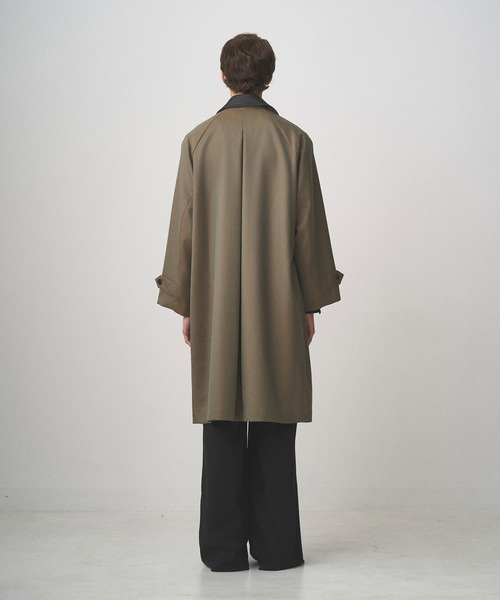 ステンカラーコート コート LEATHER - COLLAR BALMACAAN COAT メンズ レディースの画像