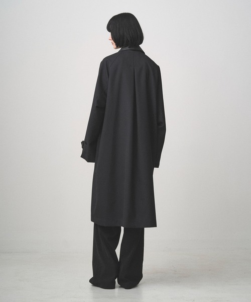 ステンカラーコート コート LEATHER - COLLAR BALMACAAN COAT メンズ レディースの画像