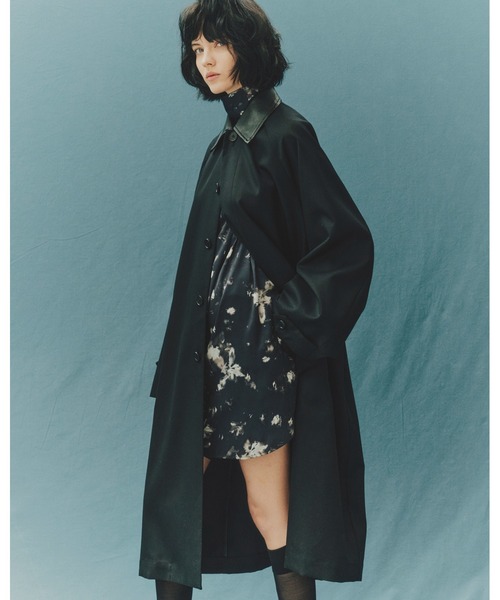 ステンカラーコート コート LEATHER - COLLAR BALMACAAN COAT メンズ レディースの画像