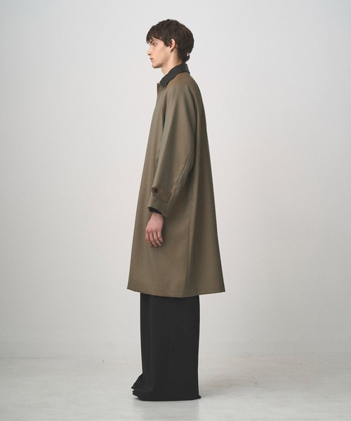 ステンカラーコート コート LEATHER - COLLAR BALMACAAN COAT メンズ レディースの画像