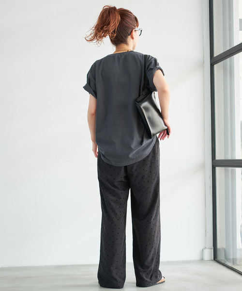 Spick＆Span パンツ 「WEB限定」フロッキードットイージーパンツ