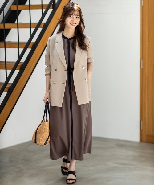 「ANY SIS」 半袖ワンピース 2 ネイビー レディース_画像4