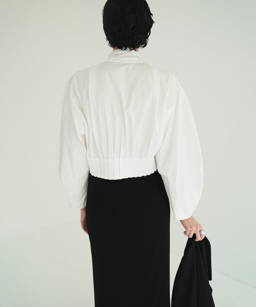 ブラウス シャツ RIBBON ZIP SHIRTS レディースの画像