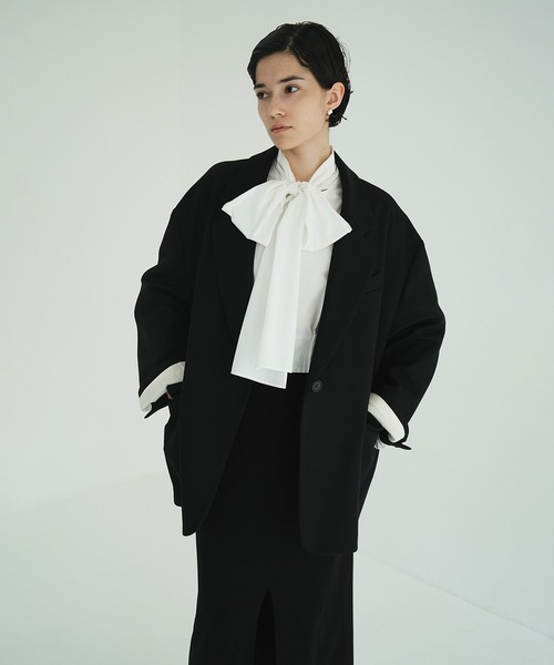 ブラウス シャツ RIBBON ZIP SHIRTS レディースの画像
