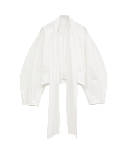 ブラウス シャツ RIBBON ZIP SHIRTS レディースの画像