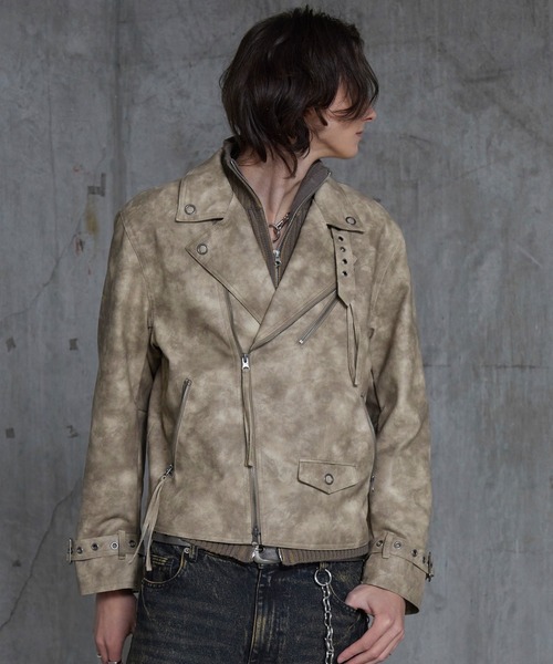 Spielio 革ジャン ライダース Vintage-like riders jacket