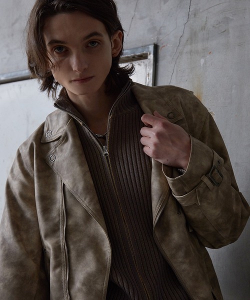 Spielio 革ジャン ライダース Vintage-like riders jacket