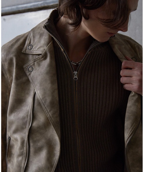 Spielio 革ジャン ライダース Vintage-like riders jacket